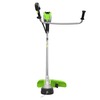 Триммер аккумуляторный Greenworks TB201H, Арт. 2112407, 82V, 2,0 кВт, 46 см, c трехлопастным ножом и кусторезом, бесщеточный, без АКБ и ЗУ — фото 5