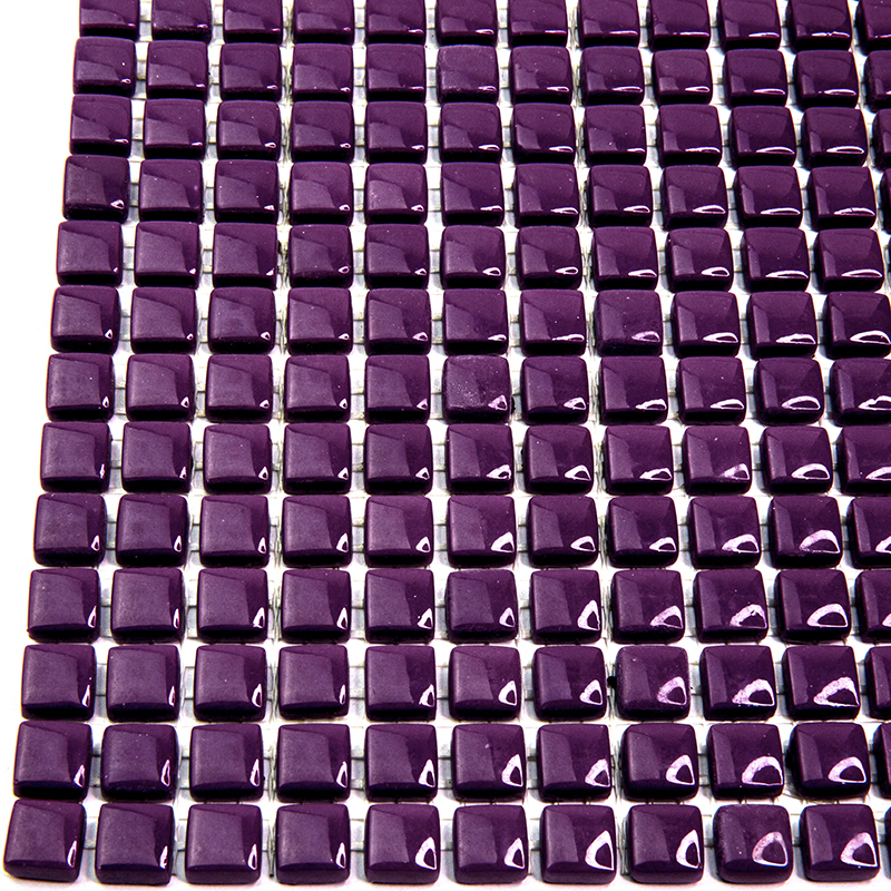 W-111 Стеклянная мозаика Natural Flex фиолетовый темный квадрат глянцевый