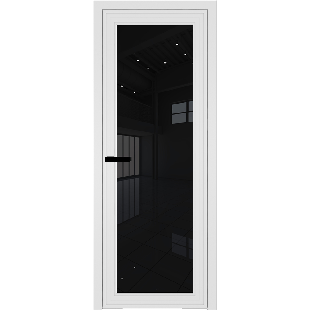 Двери Profil Doors Межкомнатная алюминиевая дверь Profil Doors AGP 1 белый матовый RAL 9003 стекло триплекс чёрный 1AGP_belyy_tripleks_chernyy.jpg