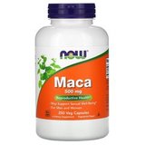 Мака 500 мг, Maca 500 mg, Now Foods, 250 вегетарианских капсул 1