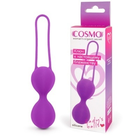 Вагинальные шарики Cosmo фиолетовые 15 см