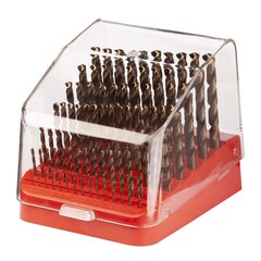 Набор сверл по металлу 1-10мм 91шт DIN338 HSSE-Co5 135° (пл. кейс) H-Tools 215223HT