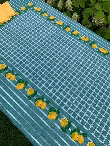 Скатерть 150x250 и 12 салфеток Vallesusa Limoni