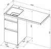 Aquanet 329122 Компл.2 - Тумба Вега 40 напольная 2 ящ. (100) цв. белый глянец (329122)