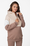 Утепленный спортивный костюм для беременных и кормящих 11955 мокко-беж-тофу