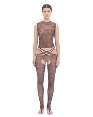 BROWN MESH STOCKINGS