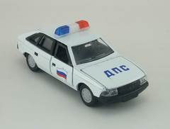 Moskvich-2141 DPS Police white Agat Mossar Tantal 1:43