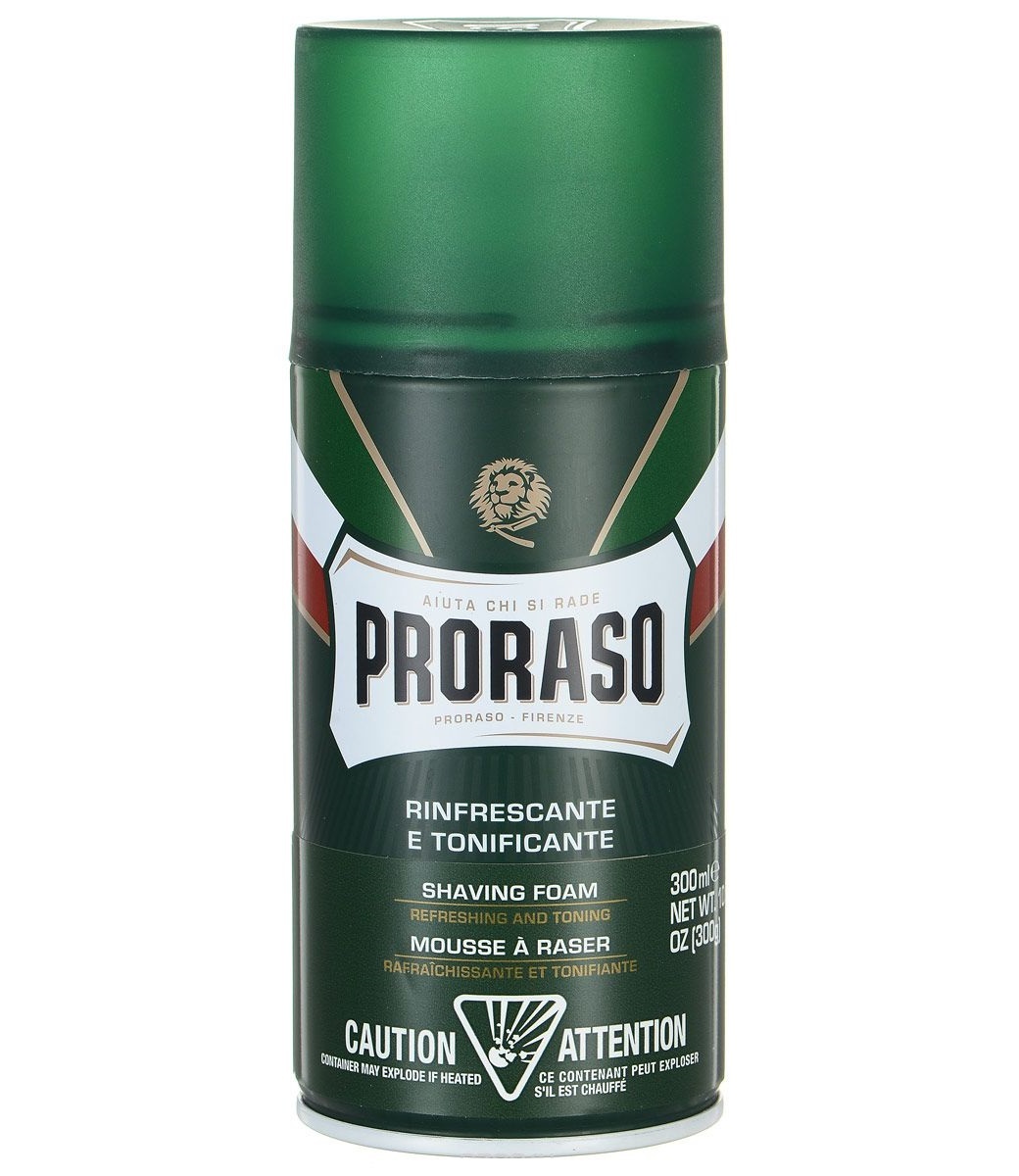 Пена для бритья Proraso, освежающая, с маслом эвкалипта и ментолом, 300 мл  купить в Москве с доставкой — интернет-магазин ОпаснаяБритва.рф