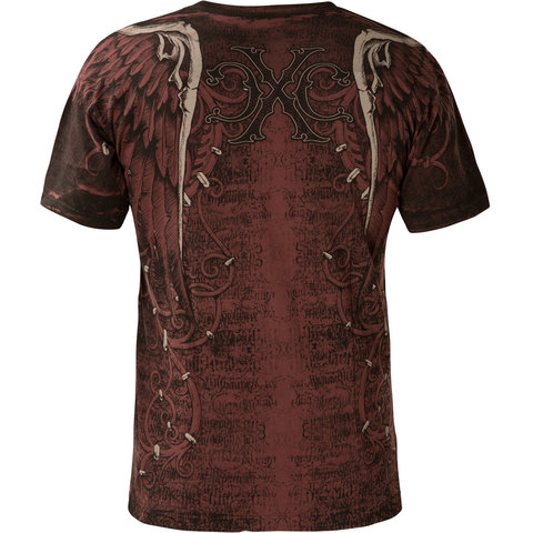 Xtreme Couture | Футболка мужская AFTERSHOCK BURGUNDY X1861I от Affliction спина