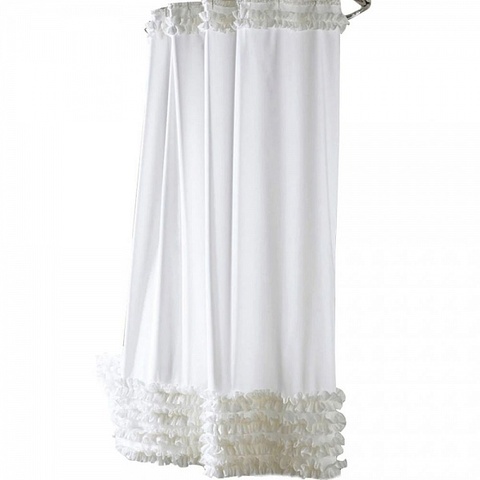 Шторка для ванной 200х220 Carnation Home Fashions Ruffles RUF220W