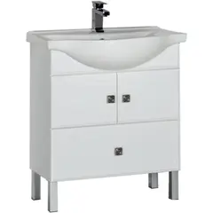 Aquanet 181500 Компл.2 - Тумба Стайл 75 цв.белый New нижн.ящик (181500) фото