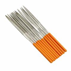 Набор надфилей КОБАЛЬТ алмазных, 140х 50х3 мм, обрезиненные рукоятки (10 шт.) чехол (Арт. 790-151)