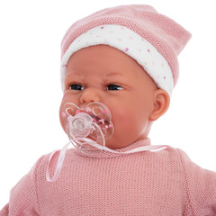 Munecas Antonio Juan Кукла Леонора в розовом, озвученная (детский лепет), 34 см (7047)