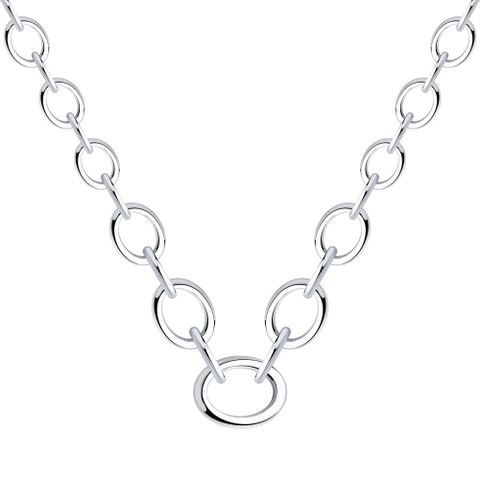 94070354 - Колье из серебра из крупных звеньев
