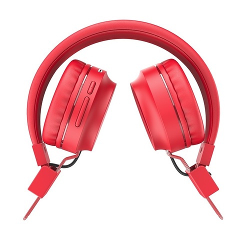 Наушники Bluetooth складные Hoco W25 с микрофоном, AUX, TF (Красный)