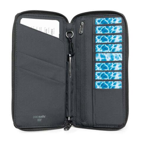 Картинка кошелек Pacsafe RFIDsafe travel organizer серый - 5
