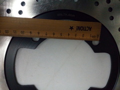 Диск на Kawasaki ZR7 750 серебристый / тормозной / задний