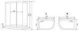 Душевая кабина Timo Lux 120*85*225  (T-7702L)