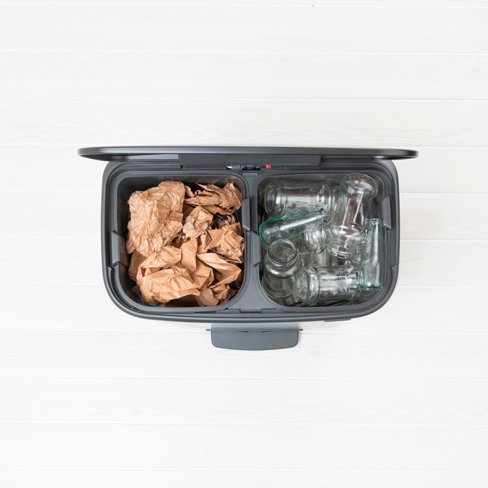 Мусорный бак Bo с педалью (2 x 30 л), Черный матовый, арт. 211508 - фото 9