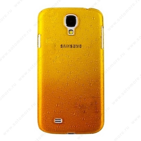 Накладка для Samsung Galaxy S4 i9500/ i9505 в виде капель желтая