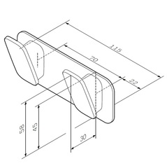 Двойной крючок для полотенец AM.PM INSPIRE 2.0 - A50A35600