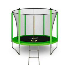 ARLAND Батут 10FT с внутренней страховочной сеткой и лестницей (Light green)
