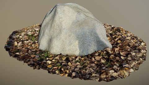 Декоративная крышка камень D80/50 - Серый
