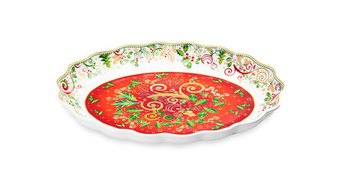 Блюдо 28х22см Lamart Palais Royal Рождественная Омела