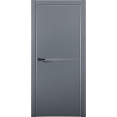 Купить Межкомнатная дверь эмалит Pd 2N Палладий антрацит алюминиевая кромка Al глухая