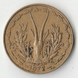 1977 SR1910 Западные африканские Штаты 5 франков
