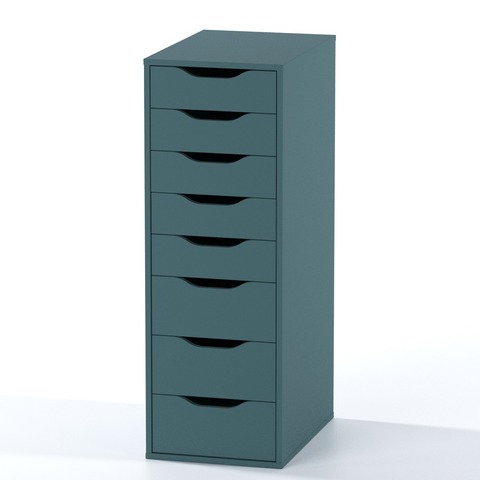 Комод Ингар 8, 36*102*53 см, серо-бирюзовый