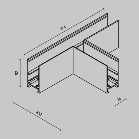 Комплектующие для накладной трековой системы Maytoni Accessories for tracks exility TRA034CT-41B