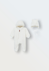 Комбинезон и шапка из шерпы Teddy (экрю)