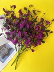 №2 Ампельное растение, зелень искусственная свисающая, сиреневая, 46 см, набор 2 шт.