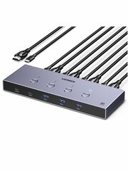 Переключатель  UGREEN AK701 (55397) 8K@60Hz HDMI KVM Switch 4-in-1 Out, серый космос