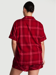 ФЛАНЕЛЕВАЯ ПИЖАМА С ШОРТАМИ