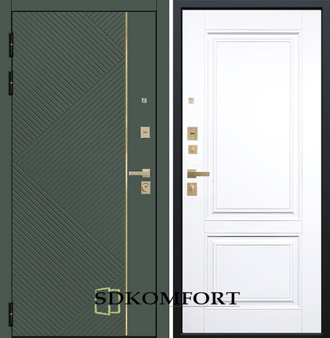 Белый матовый-золото