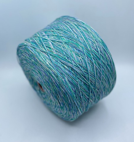 Авторская смотка (пр.Италия) 292м/100гр, Меринос/Вискоза/Полиэстер( люрекс), цвет-Лазурный берег, арт.36490