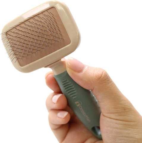 Сликер-пуходерка для средней и длинной шерсти кошек и собак, размер MINI