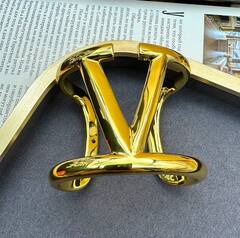 Браслет манжета VALENTINO из латуни цвет серебро/золото