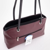 Сумка Саломея 620 гладкий бордо + черный