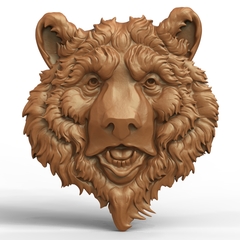 Силиконовый молд Медведь (медальон) № 0465