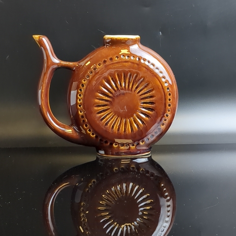 Кружка для минералки, бюветница, керамика, узор, глазурь, винтаж СССР 1970-1990 гг