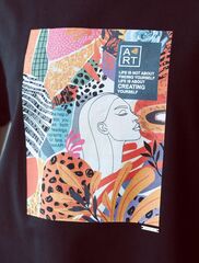 Футболка из премиального хлопка с авторским принтом  D49.989 (126427)