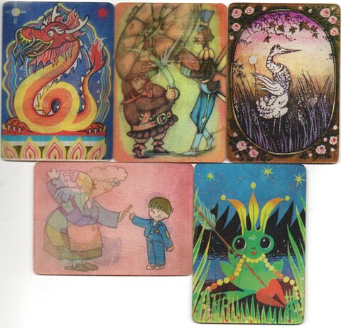 № 48 Набор из 5 стерео Календариков. Мультфильмы СССР 1989 г.