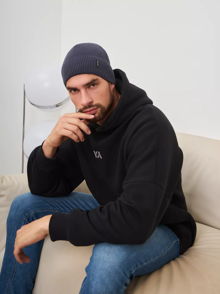 Шапка бини зимняя весенняя с флисом