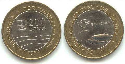 200 эскудо 1997 год "Лиссабон.Экспо 98"