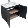 Aquanet 277527 Тумба Алвита new 80 подвесная 2 дв. цв.антрацит (277527)