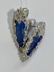 Кианит  (серьги из серебра)
