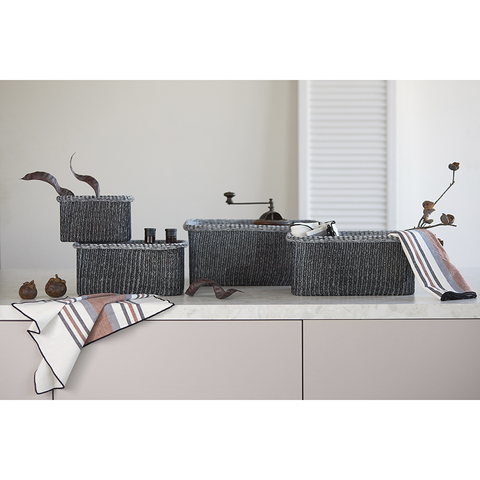 Набор из 4 корзин для хранения Sustainable collection, черный